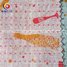 Imitación de la tela Jacquard impresa lino de algodón para la ropa (GLLML152)